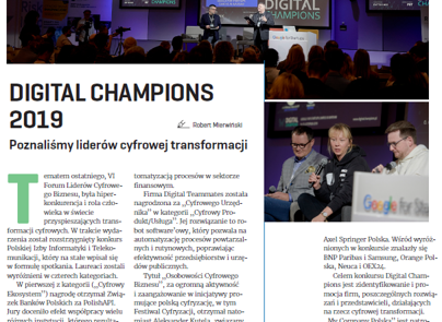 Artykuł o konferencji Digital Champions