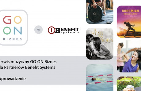 GO ON Biznes prezentacja serwisu muzycznego dla Benefit Systems