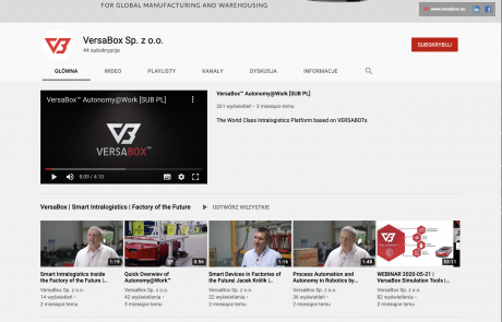 Versabox kanał You Tube
